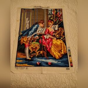 Needle Point Canvas Featuring A Pianist